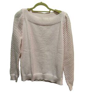 Shein - Sweater; NWOT - Size L - Pale Pink - Loose Knit Sleeves